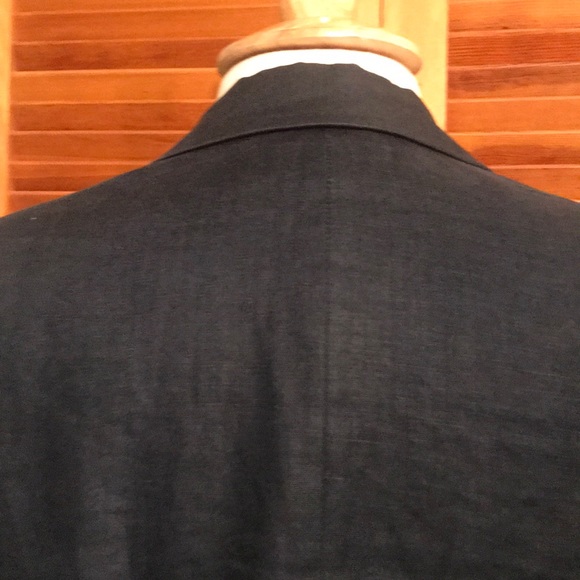 L.L. Bean Dark Blue Linen Blazer - Picture 8 of 9
